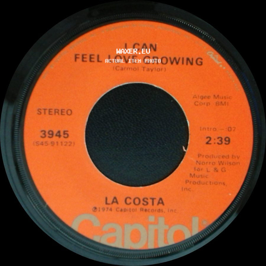 La Costa - Get On My Love Train / I Can Feel Love Growing side B