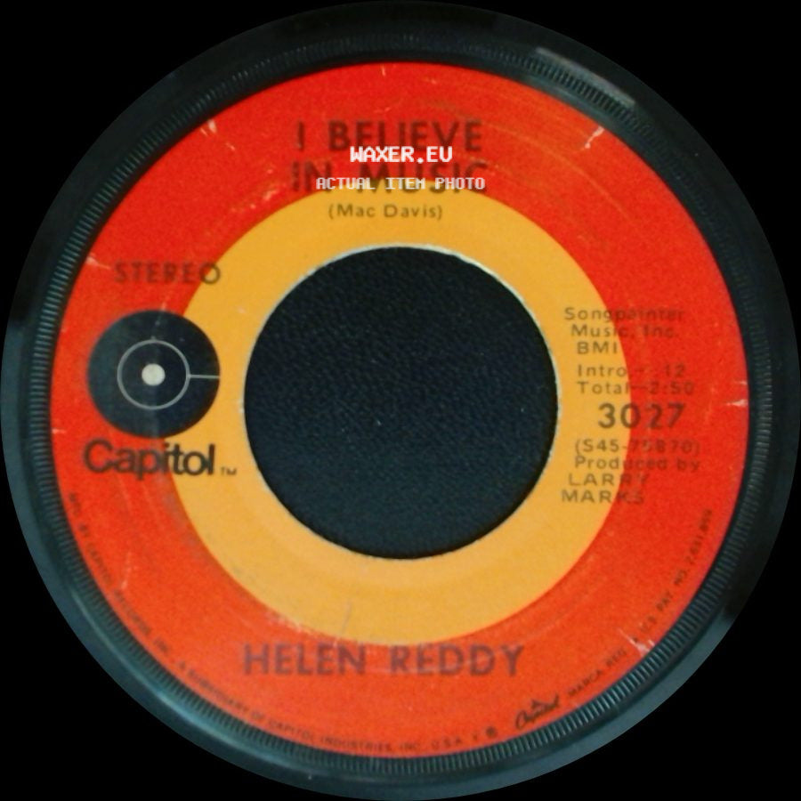 Helen Reddy - I Believe In Music / I Don't Know How To Love Him side A