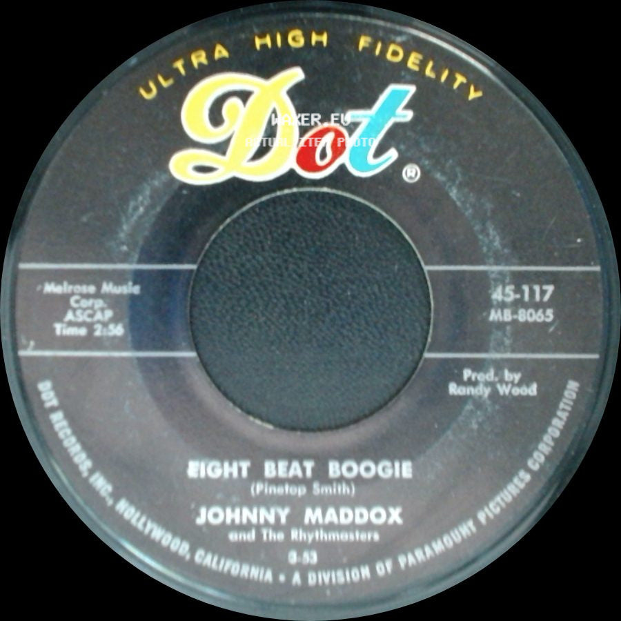 Johnny Maddox And The Rhythmasters - Eight Beat Boogie / The Crazy Otto (Medley) side A