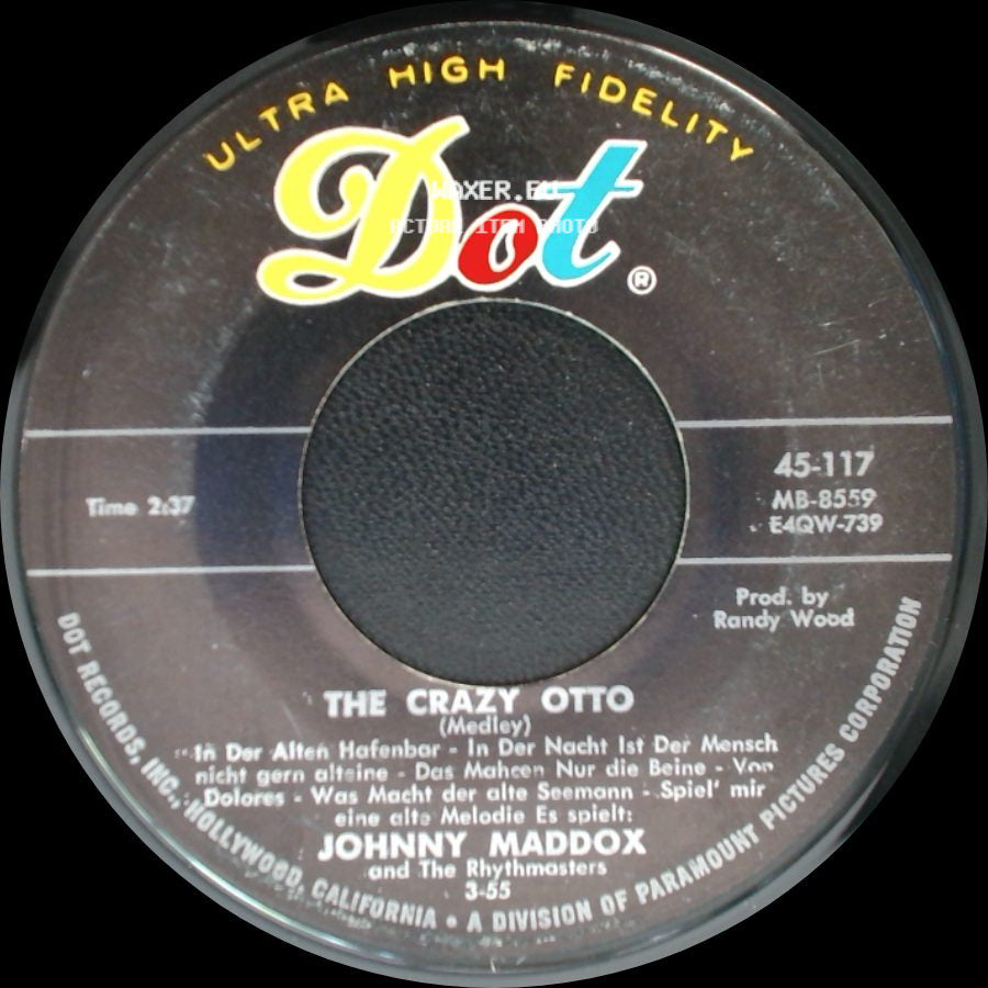 Johnny Maddox And The Rhythmasters - Eight Beat Boogie / The Crazy Otto (Medley) side B