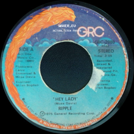Ripple - 'hey Lady' / Pride In Your Stride side A