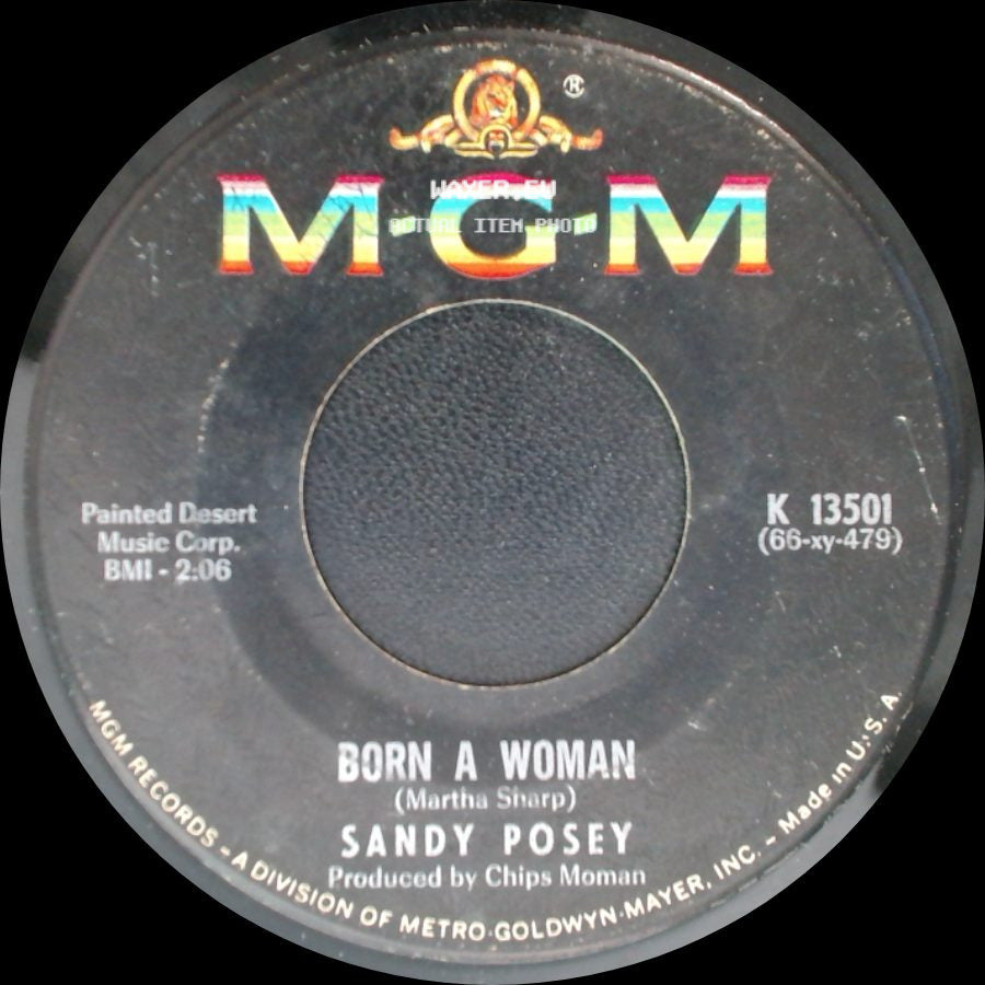 Sandy Posey - Born A Woman / Caution To The Wind side A