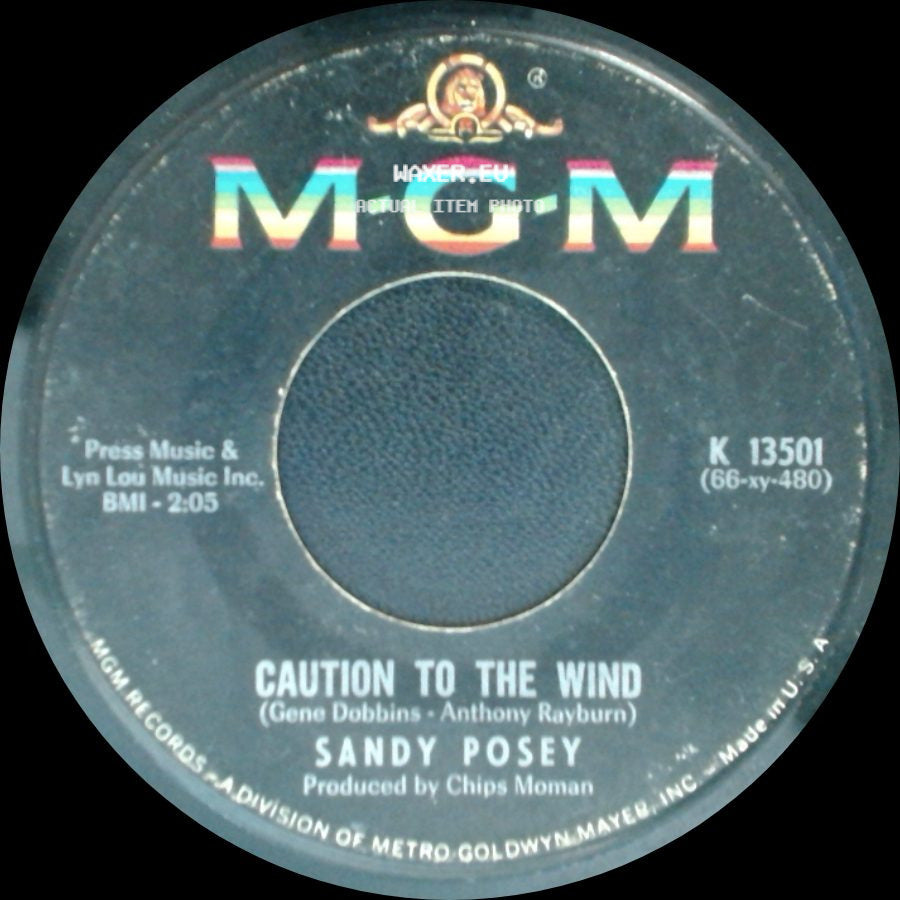 Sandy Posey - Born A Woman / Caution To The Wind side B