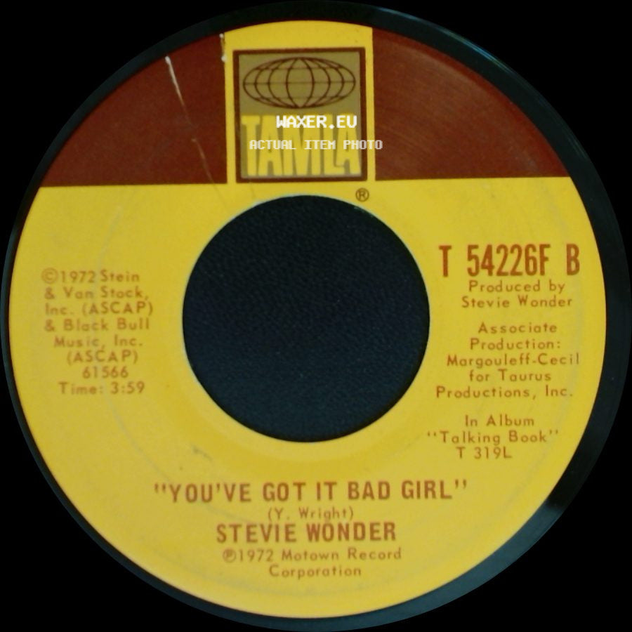 Stevie Wonder - Superstition / You've Got It Bad Girl side B