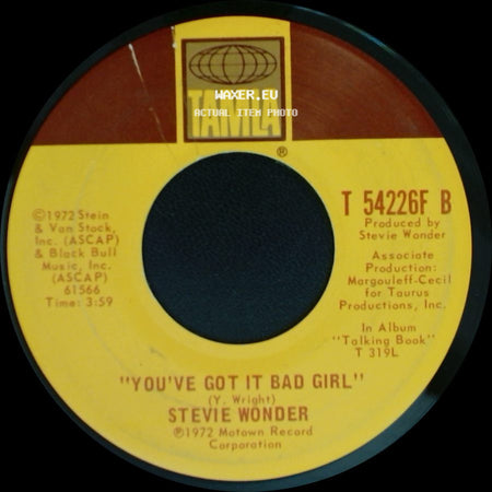 Stevie Wonder - Superstition / You've Got It Bad Girl side B