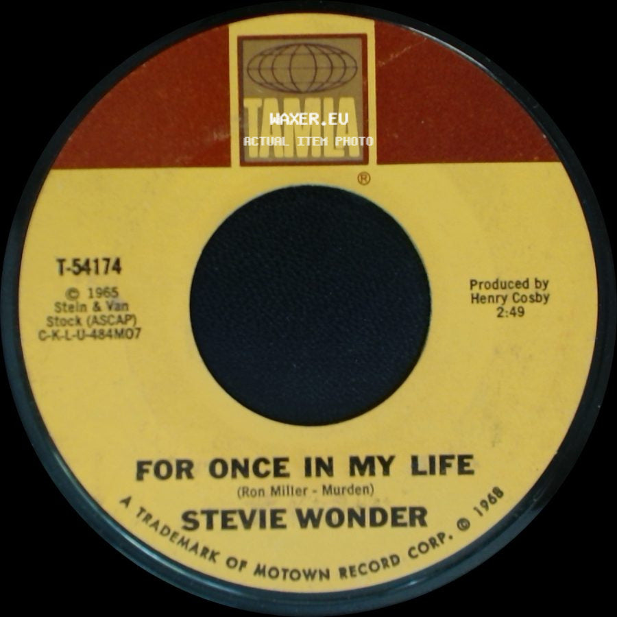 Stevie Wonder - For Once In My Life / Angie Girl side A