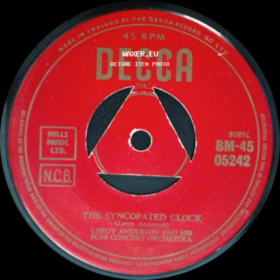 Leroy Anderson And His Pops Concert Orchestra - The Syncopated Clock / The Typewriter side A