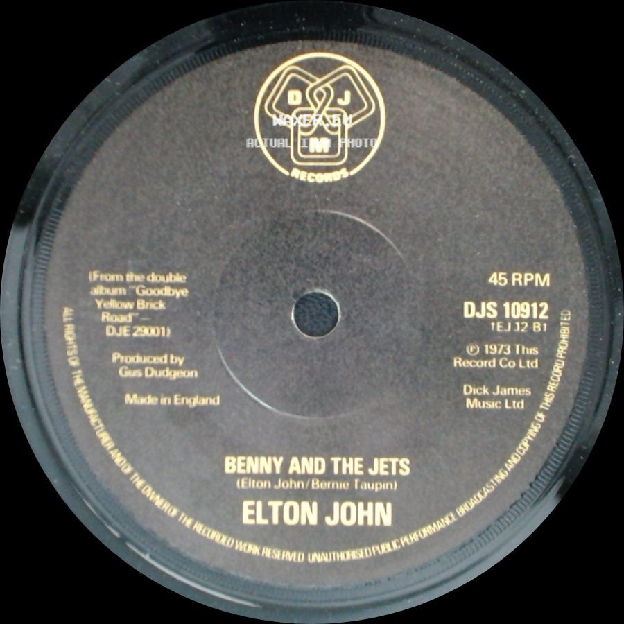 Elton John - Pinball Wizard / Benny And The Jets side B