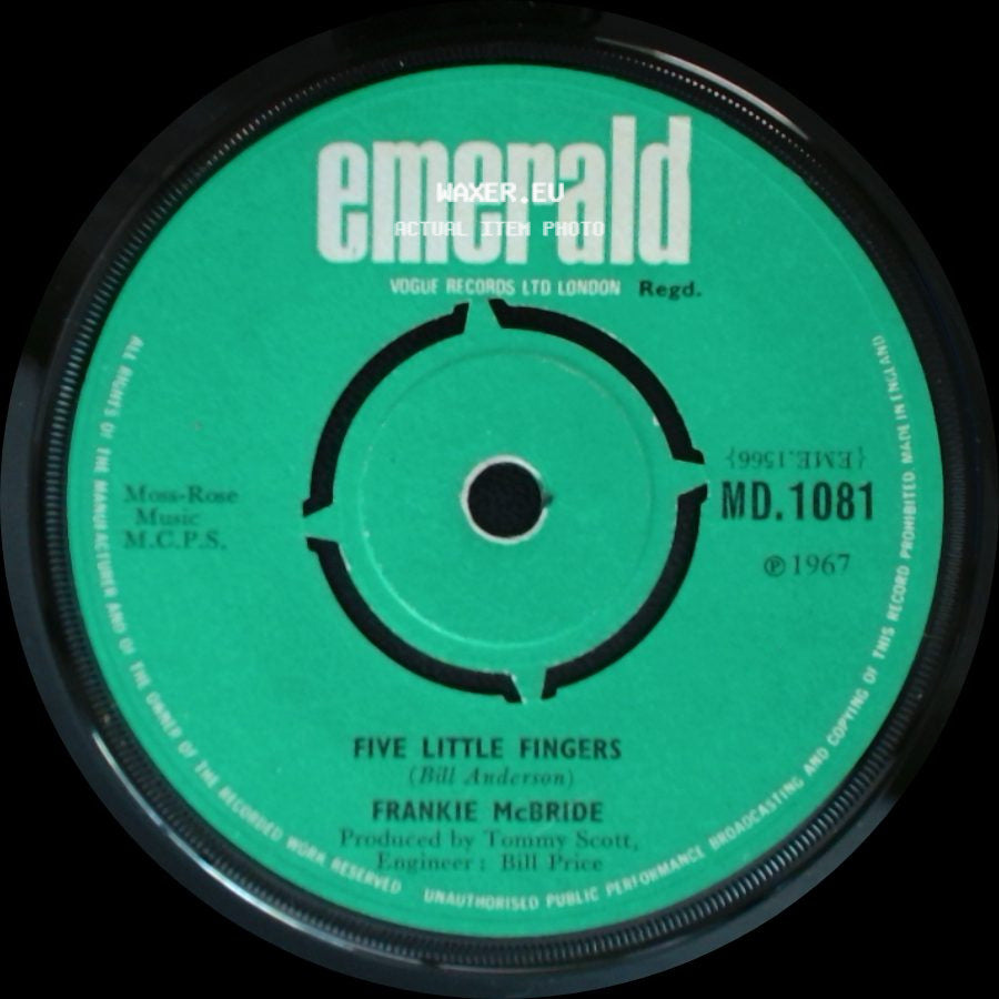 Frankie Mcbride - Five Little Fingers / Do You Mind If You Leave Me Sleeping side A