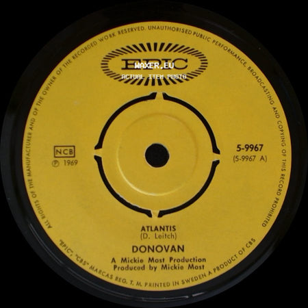 Donovan - To Susan On The West Coast Waiting / Atlantis side B