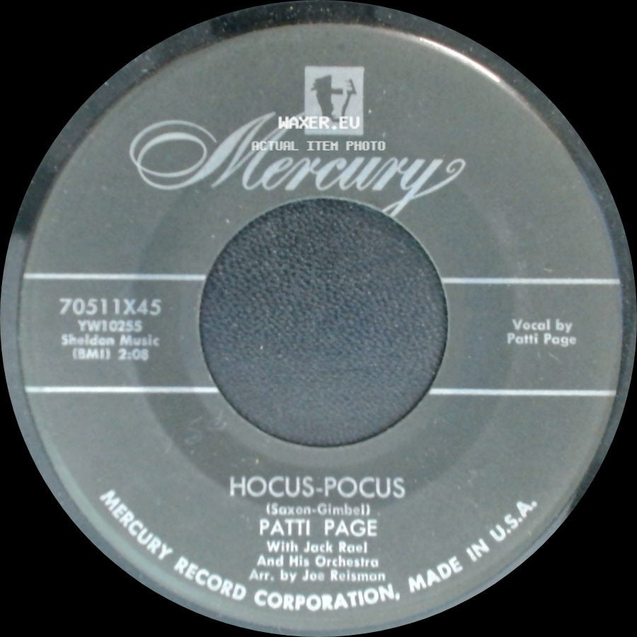 Patti Page - Hocus-Pocus / Let Me Go, Lover! side A