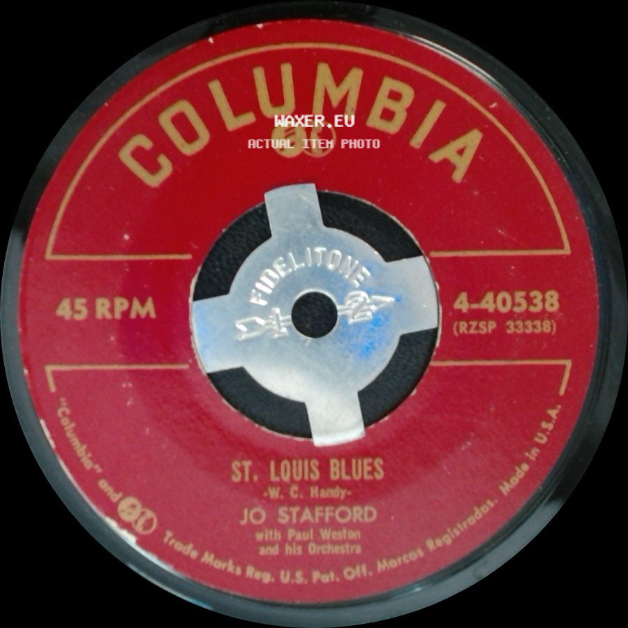 Jo Stafford - St. Louis Blues / Ain'tcha-Cha Comin' Out T-Tonight? side A