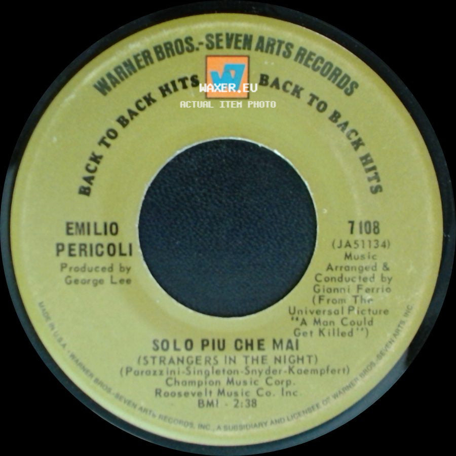 Emilio Pericoli / Emilio Pericoli With Giampiero Boneschi's Orchestra - Solo Piu Che Mai (Strangers In The Night) / Al Di La' side A