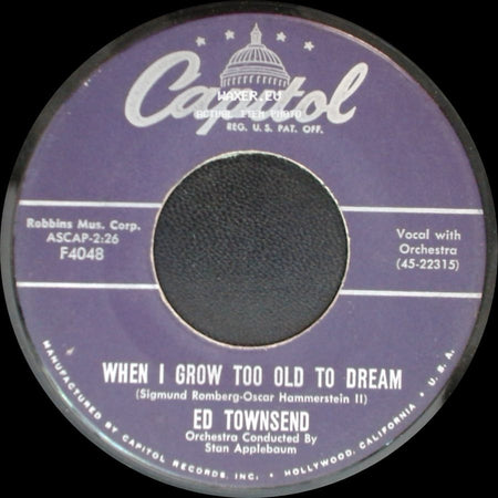 Ed Townsend - You Are My Everything / When I Grow Too Old To Dream side B