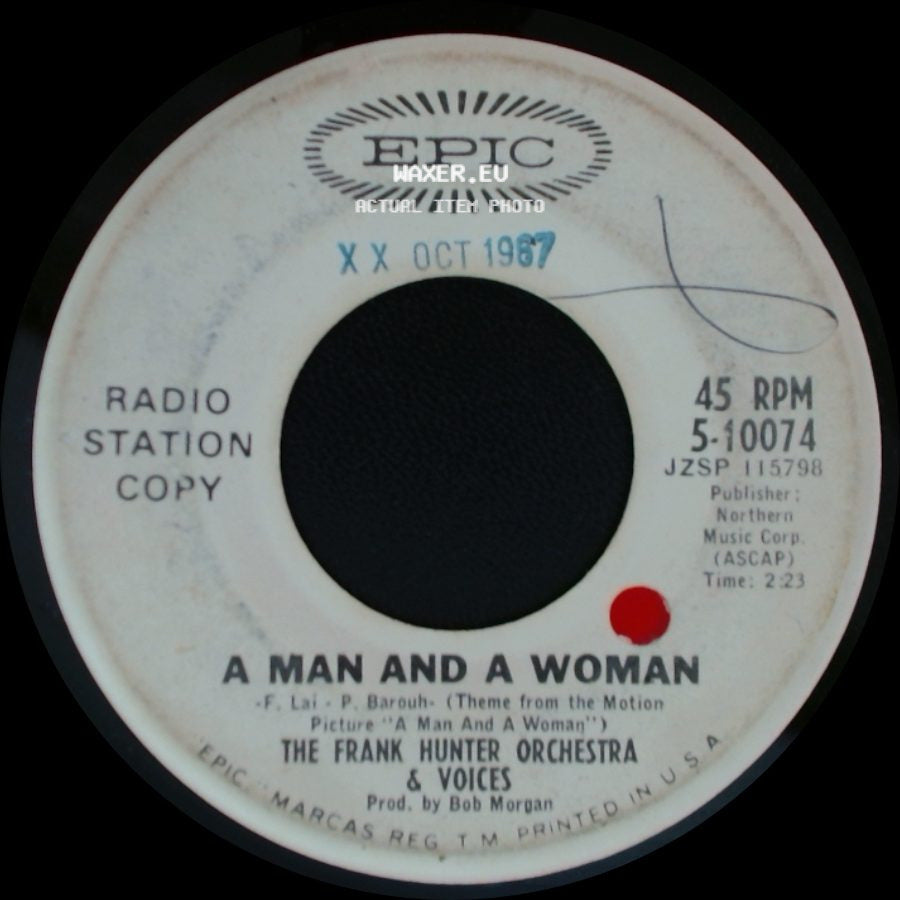The Frank Hunter Orchestra & Voices - A Man And A Woman / The Dewt-Dih-Dewt Song side A