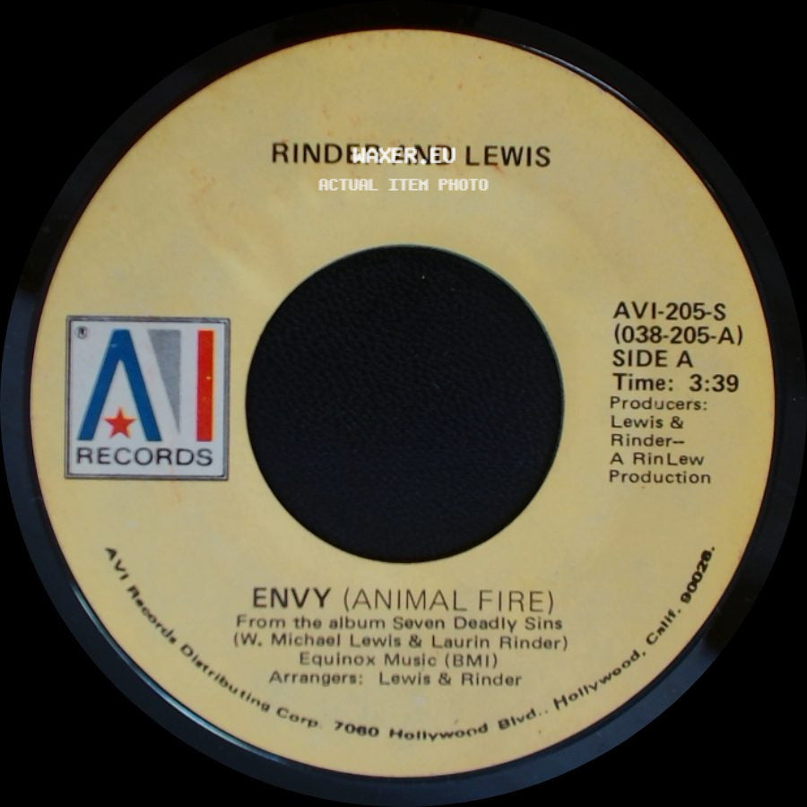 Rinder And Lewis - Envy (Animal Fire) / Lust side A