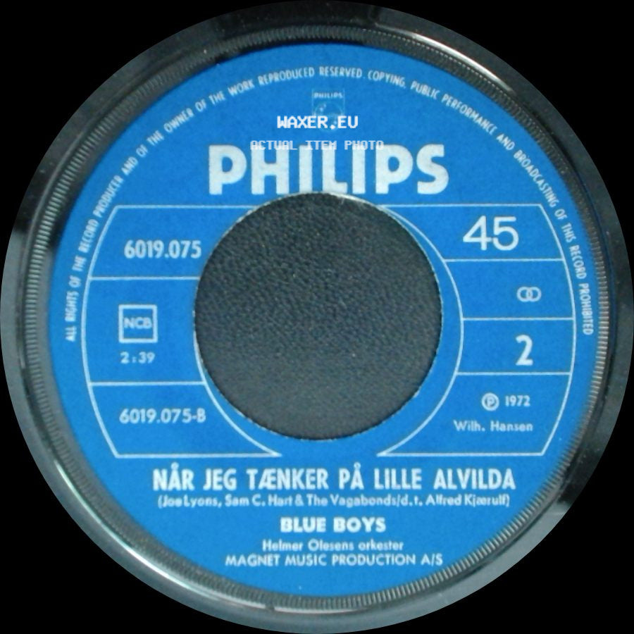 Blue Boys - Når Jeg Tænker På Lille Alvilda / Døllefjælde-Musse side A