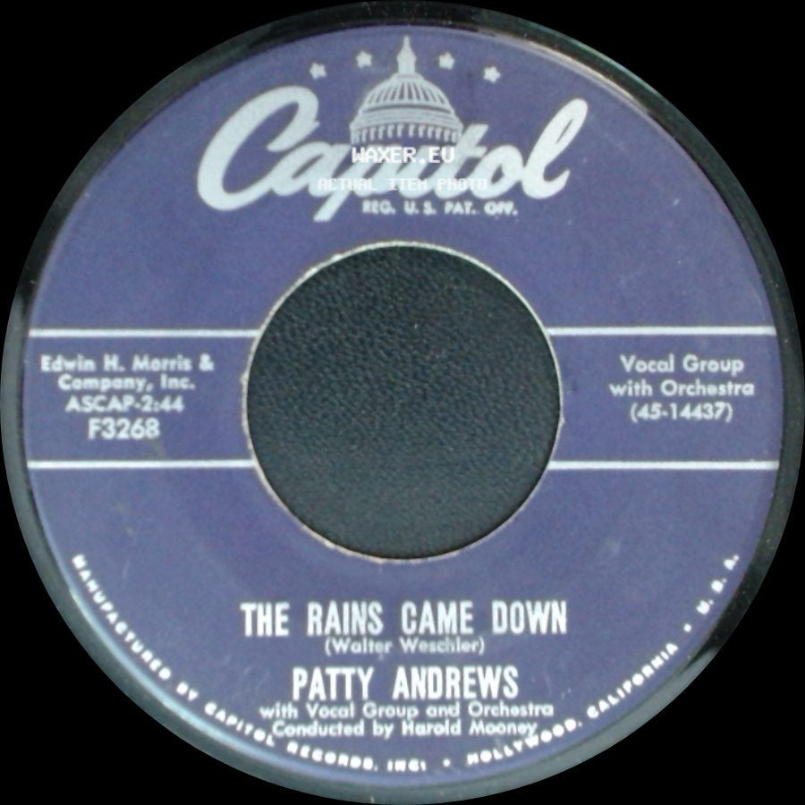 Patty Andrews - The Rains Came Down / I'll Forgive You side A
