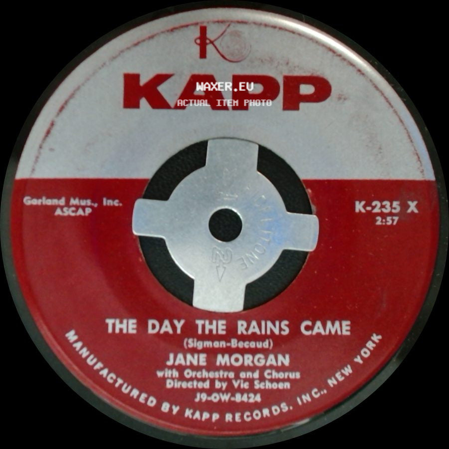 Jane Morgan - The Day The Rains Came / Le Jour Ou La Pluie Viendra (The Day The Rains Came) side A