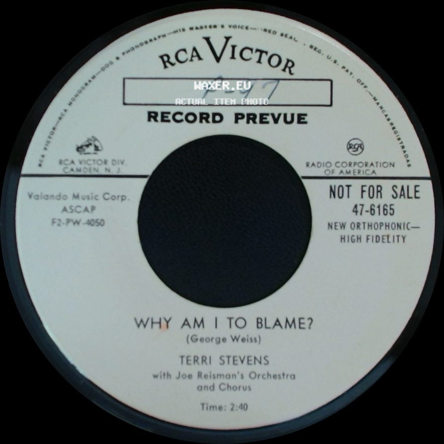 Terri Stevens - Why Am I To Blame? / What Am I Trying To Forget side A