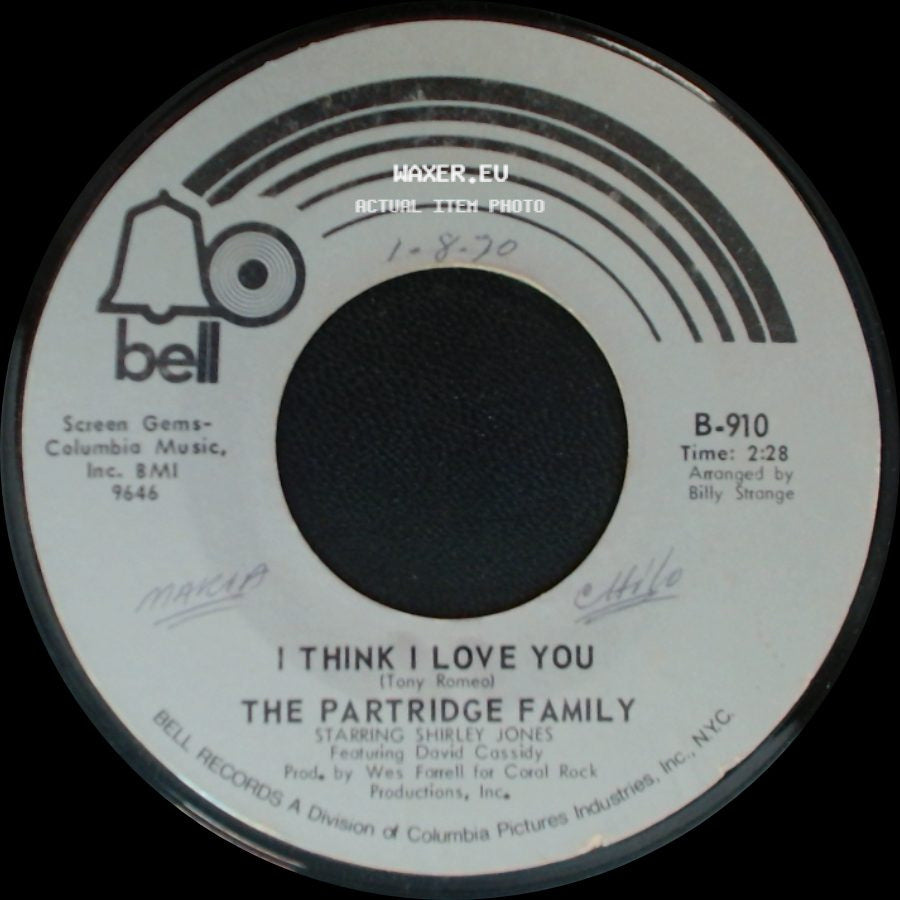 The Partridge Family - Somebody Wants To Love You / I Think I Love You side B