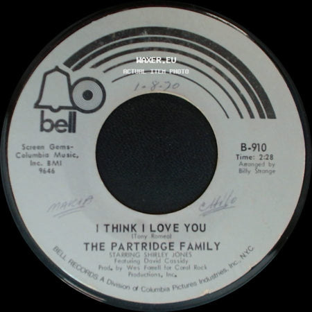 The Partridge Family - Somebody Wants To Love You / I Think I Love You side B