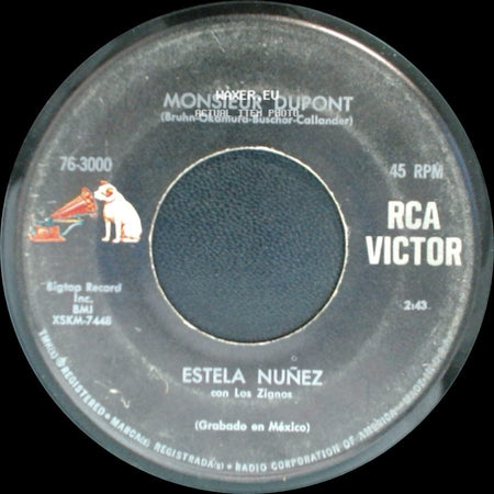 Estela Nuñez / Estela Nuñez Con Los Zignos - Una Lagrima (Una Lacerima) / Monsieur Dupont side B