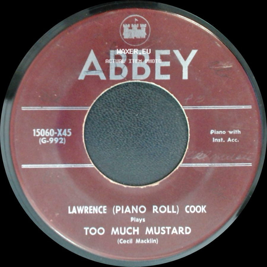 Lawrence (Piano Roll) Cook - Freddie / Too Much Mustard side B
