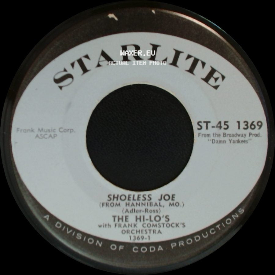 The Hi-Lo's / The Hi-Lo's With Frank Comstock's Orchestra - Shoeless Joe / This Is The Night side A