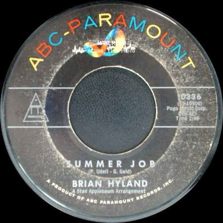 Brian Hyland - Summer Job / Sealed With A Kiss side A
