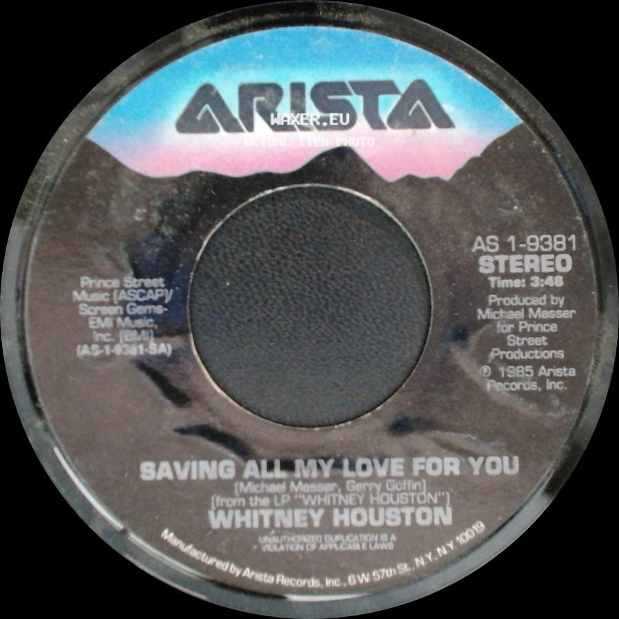 Whitney Houston - All At Once / Saving All My Love For You side B