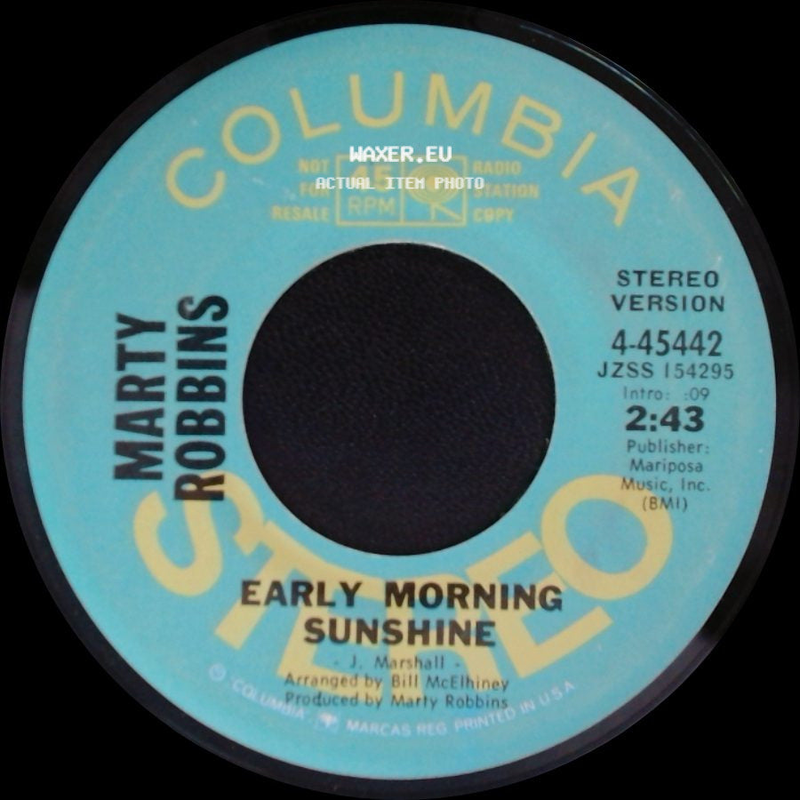 Marty Robbins - Early Morning Sunshine / Early Morning Sunshine side A