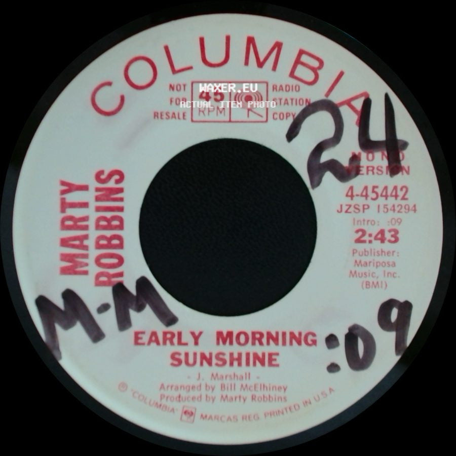 Marty Robbins - Early Morning Sunshine / Early Morning Sunshine side B