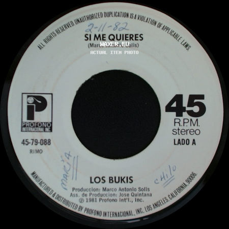 Los Bukis - Si Me Quieres / Mi Error side A
