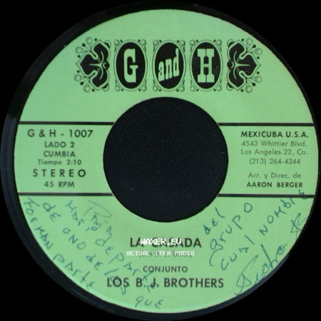Los B. J. Brothers - La Casada / Aunque Tenga Que Soñar side A