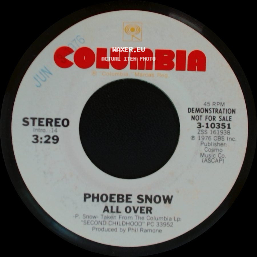 Phoebe Snow - All Over / No Regrets side A