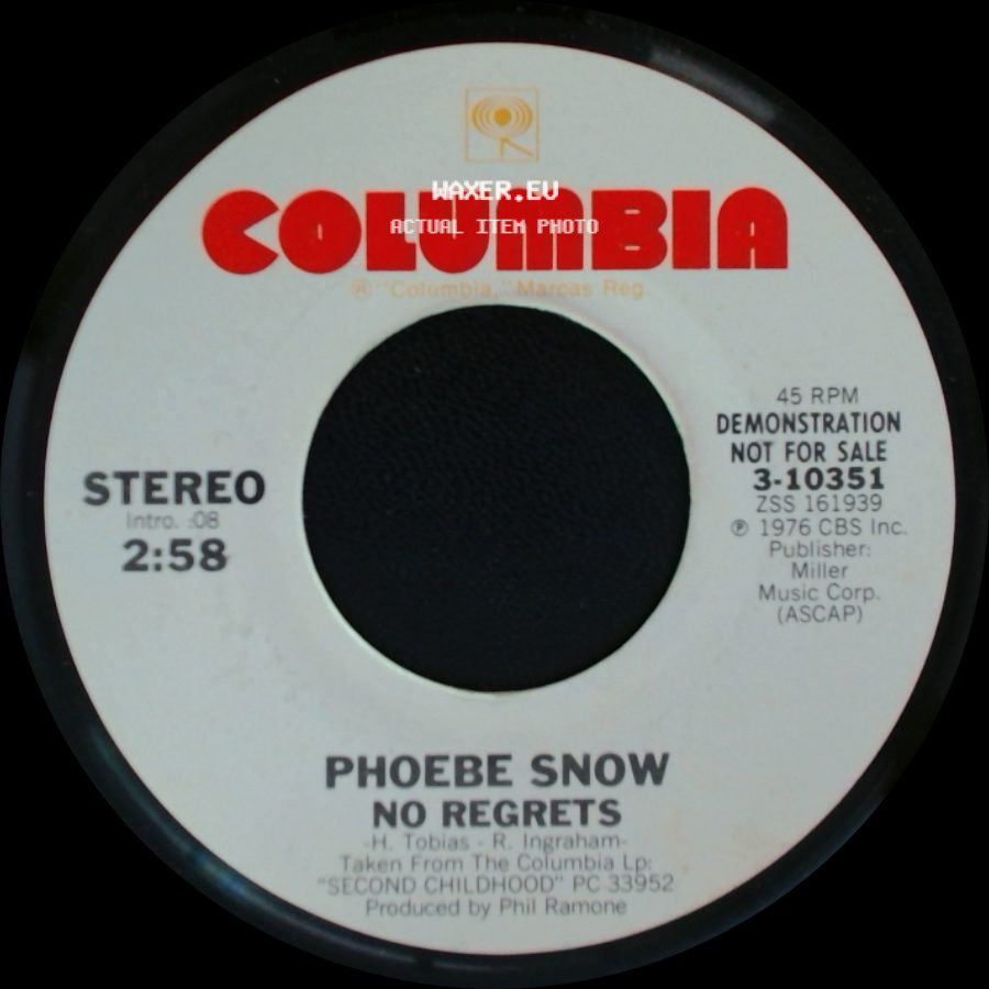 Phoebe Snow - All Over / No Regrets side B