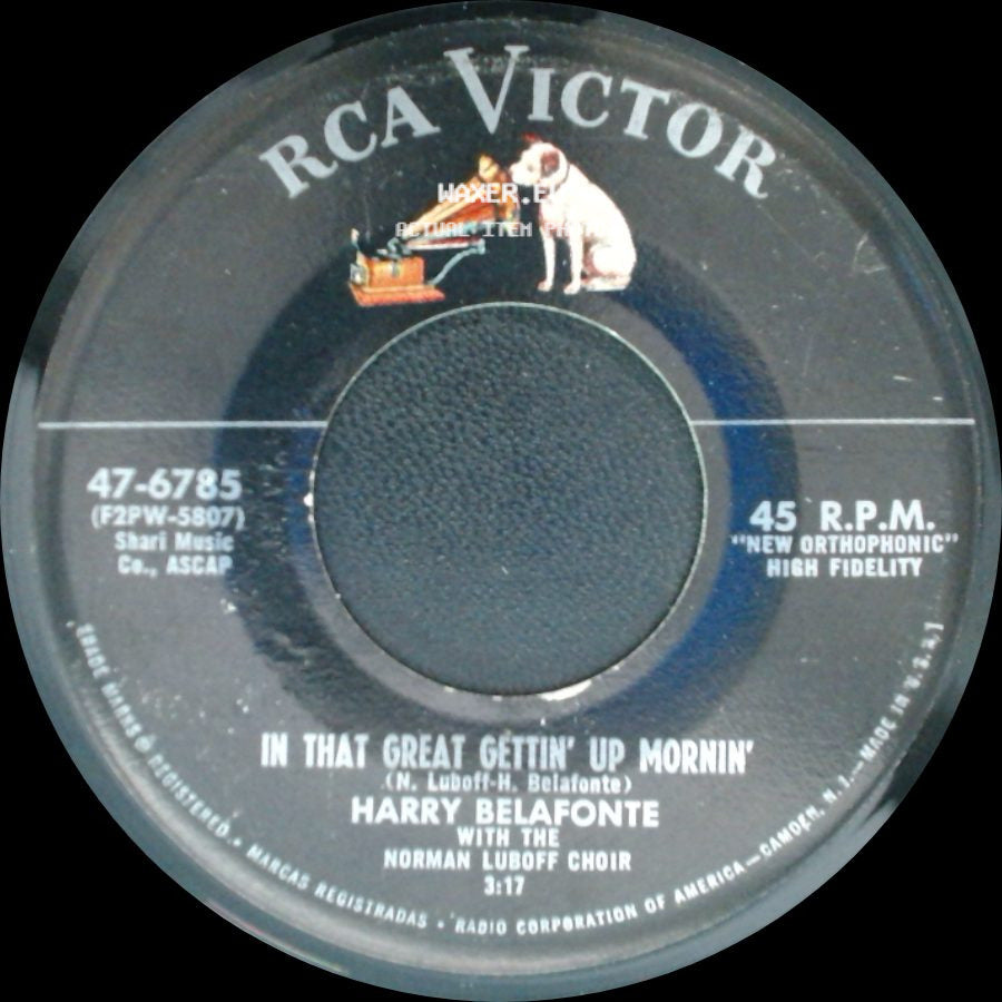 Harry Belafonte - In That Great Gettin' Up Mornin' / Jump Down, Spin Around side A