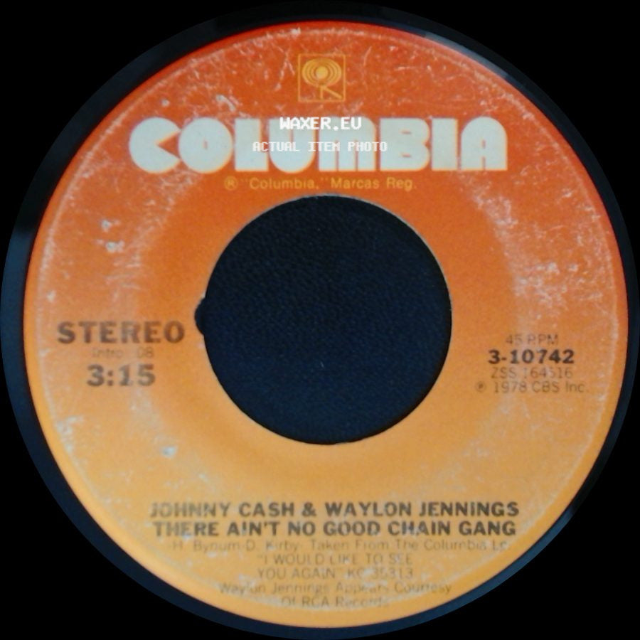 Johnny Cash & Waylon Jennings - I Wish I Was Crazy Again / There Ain't No Good Chain Gang side B