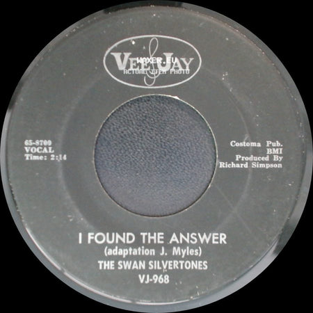 The Swan Silvertones - Going On With Jesus / I Found The Answer side B