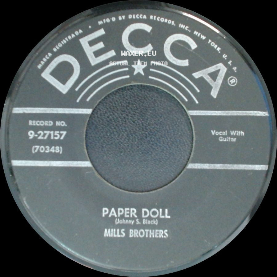 Mills Brothers - I'll Be Around / Paper Doll side B