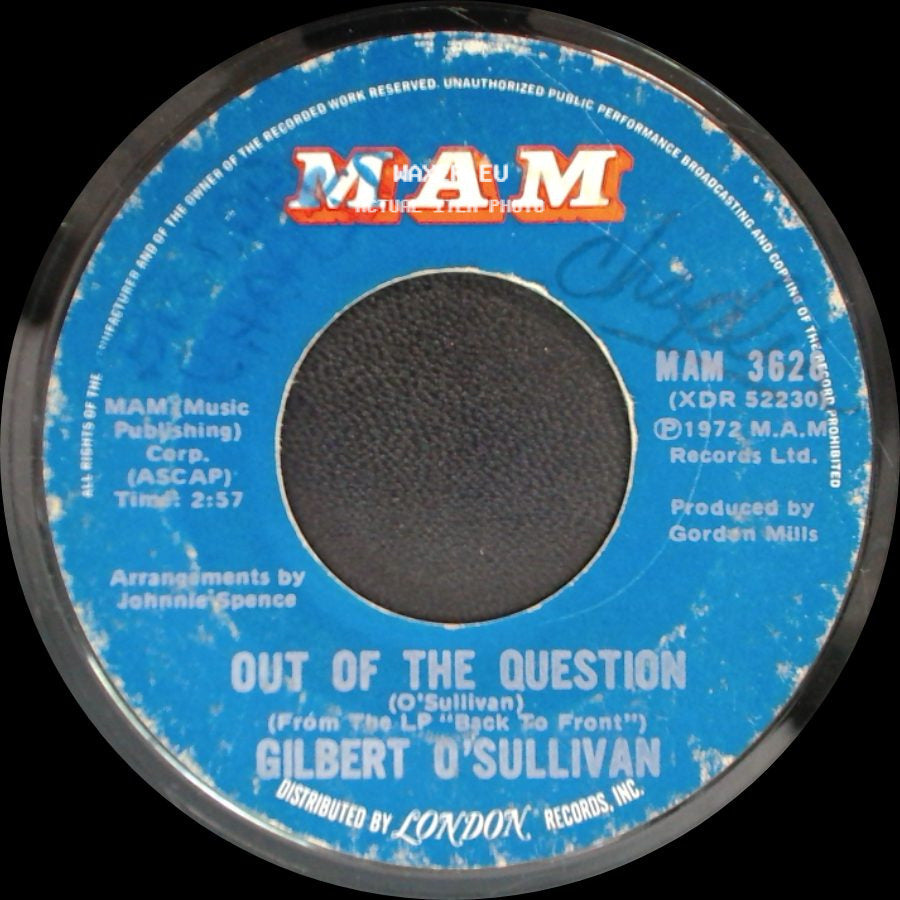 Gilbert O'sullivan - Out Of The Question / Everybody Knows side A