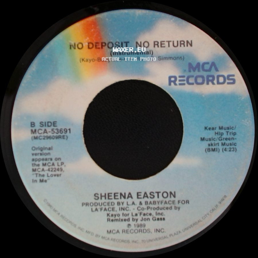 Sheena Easton - No Deposit, No Return / No Deposit, No Return (Instrumental) side B