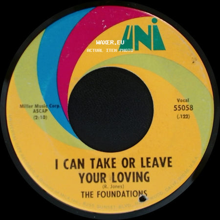 The Foundations - Back On My Feet Again / I Can Take Or Leave Your Loving side B