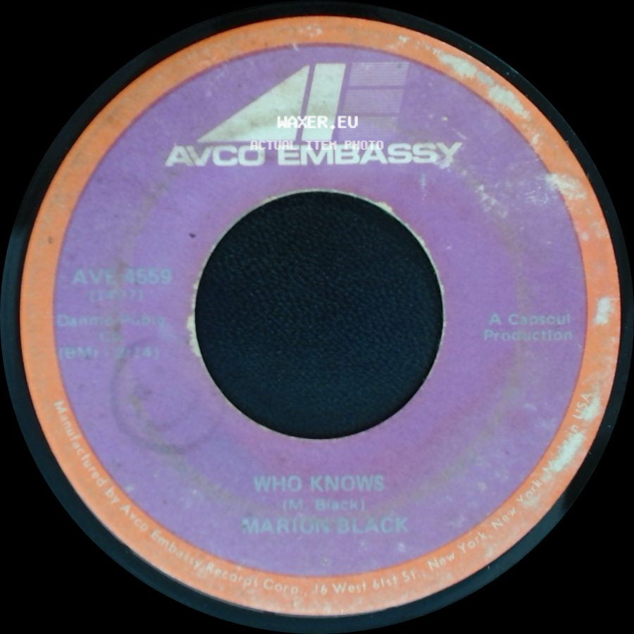 Marion Black - Go On Fool / Who Knows side B