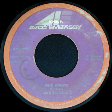 Marion Black - Go On Fool / Who Knows side B