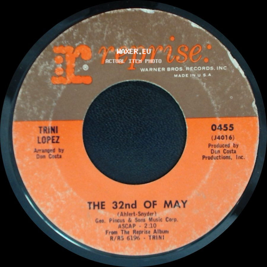 Trini Lopez - The 32Nd Of May / I'm Comin' Home, Cindy side A