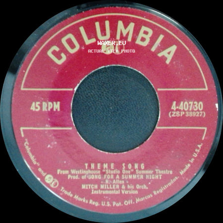 Mitch Miller & His Orch. / Mitch Miller & His Orch. & Chorus - Theme Song / Song For A Summer Night side A