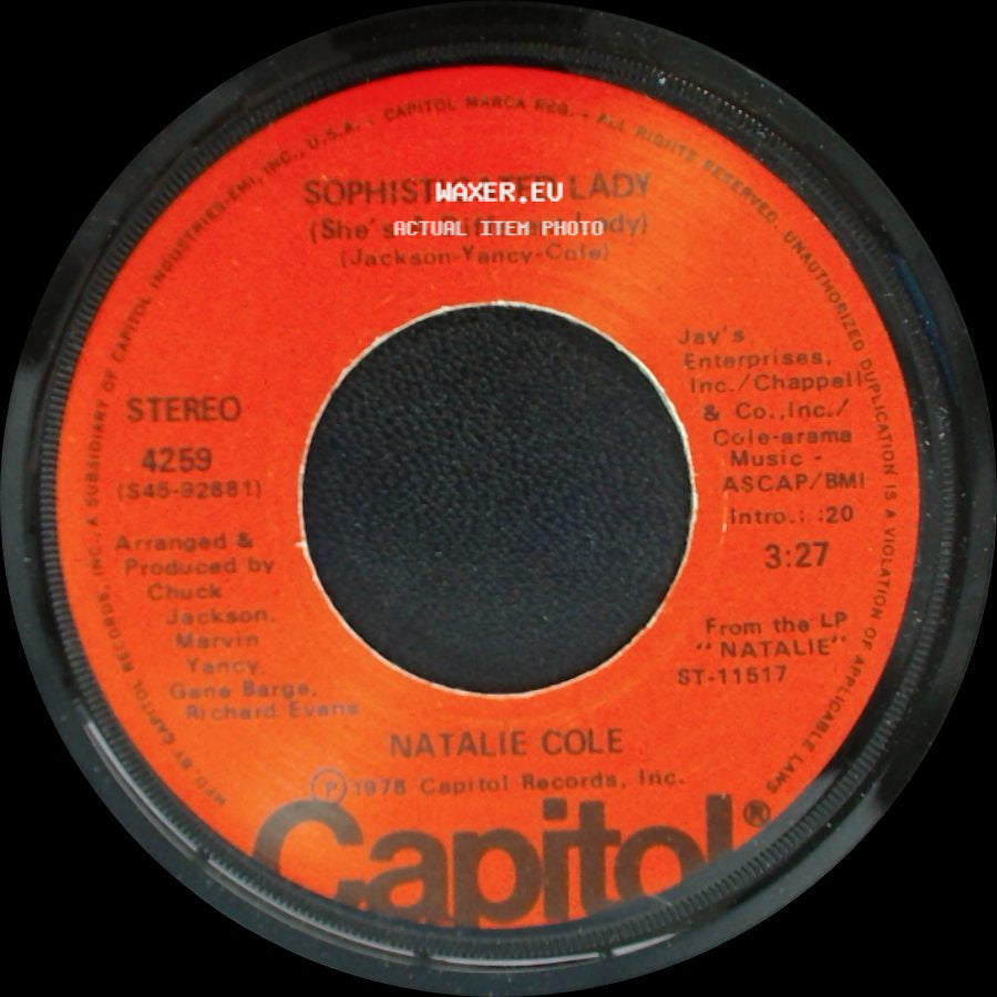 Natalie Cole - Sophisticated Lady (She's A Different Lady) / Good Morning Heartache side A