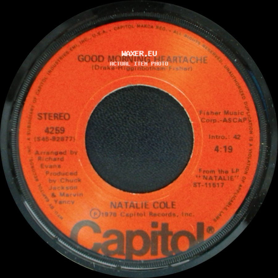 Natalie Cole - Sophisticated Lady (She's A Different Lady) / Good Morning Heartache side B
